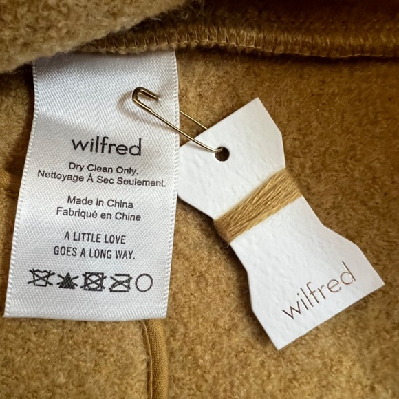ARITZIA Wilfred Wool Open Front Coat in Gold - Picture 9 of 11